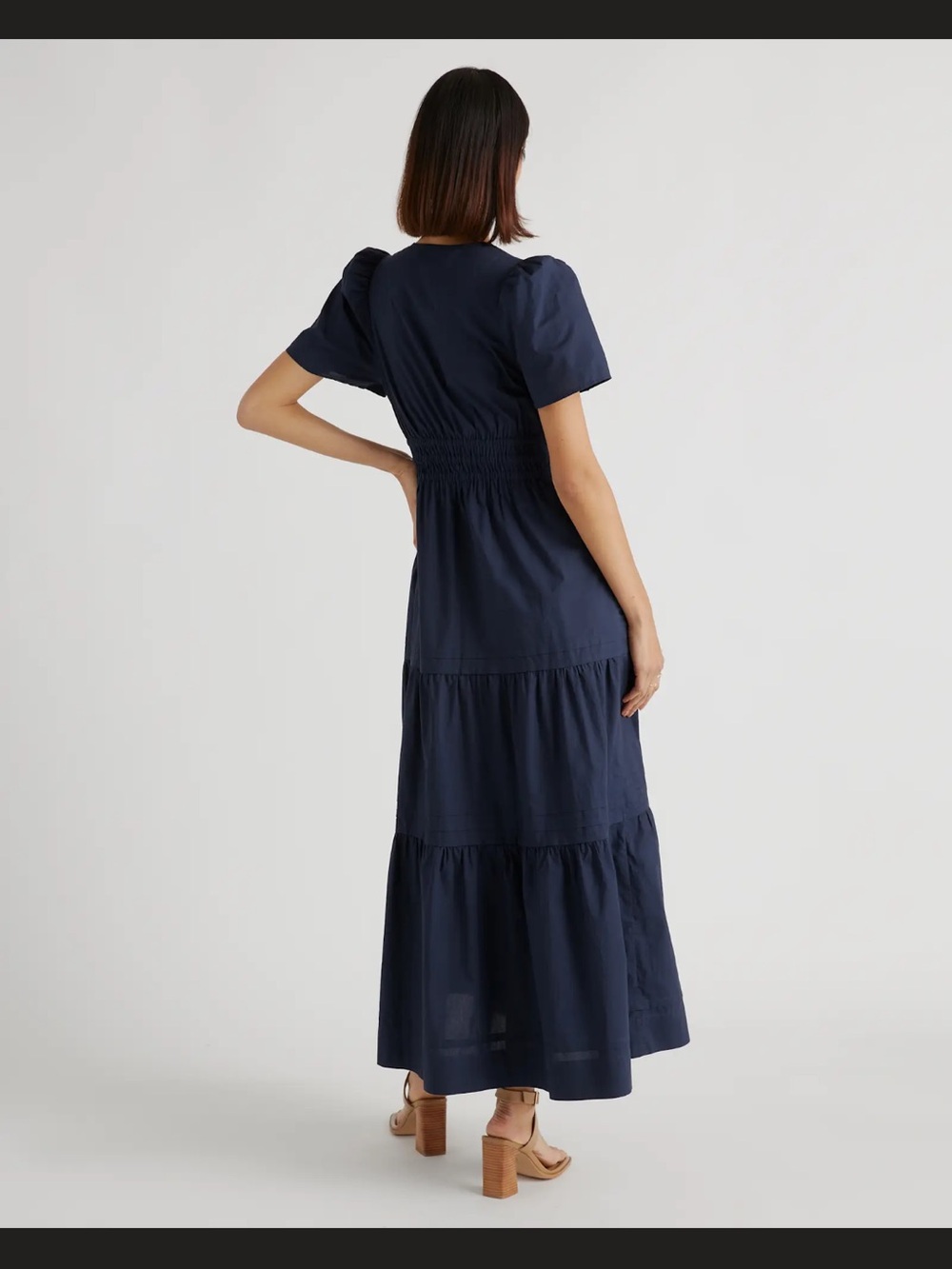 Quince 100% Organic Cotton Tiered Maxi Dress sz XL - Picture 6 of 12